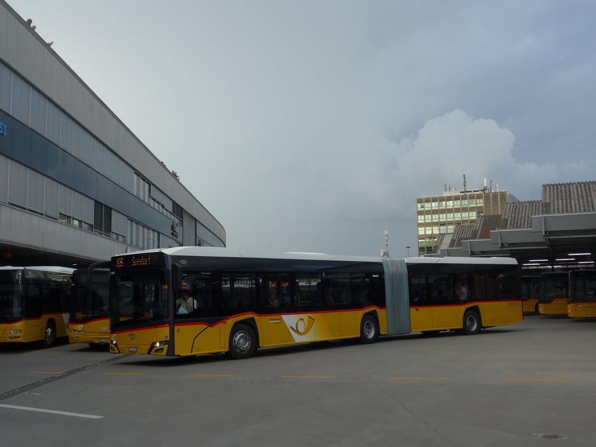 (206'631) - Steiner, Ortschwaben - Nr. 21/BE 344'334 - Solaris am 22. Juni 2019 in Bern, Postautostation