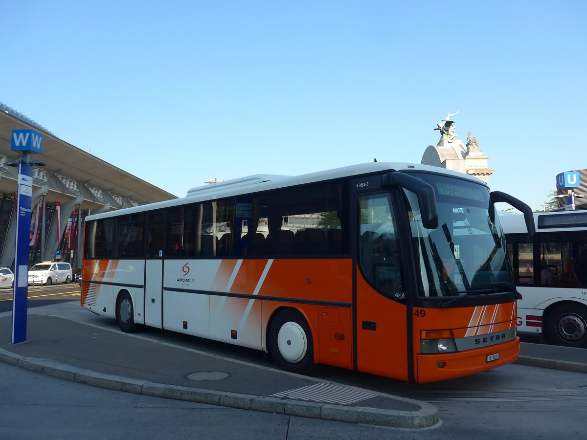 (206'849) - AAGU Altdorf - Nr. 49/UR 9000 - Setra am 30. Juni 2019 beim Bahnhof Luzern