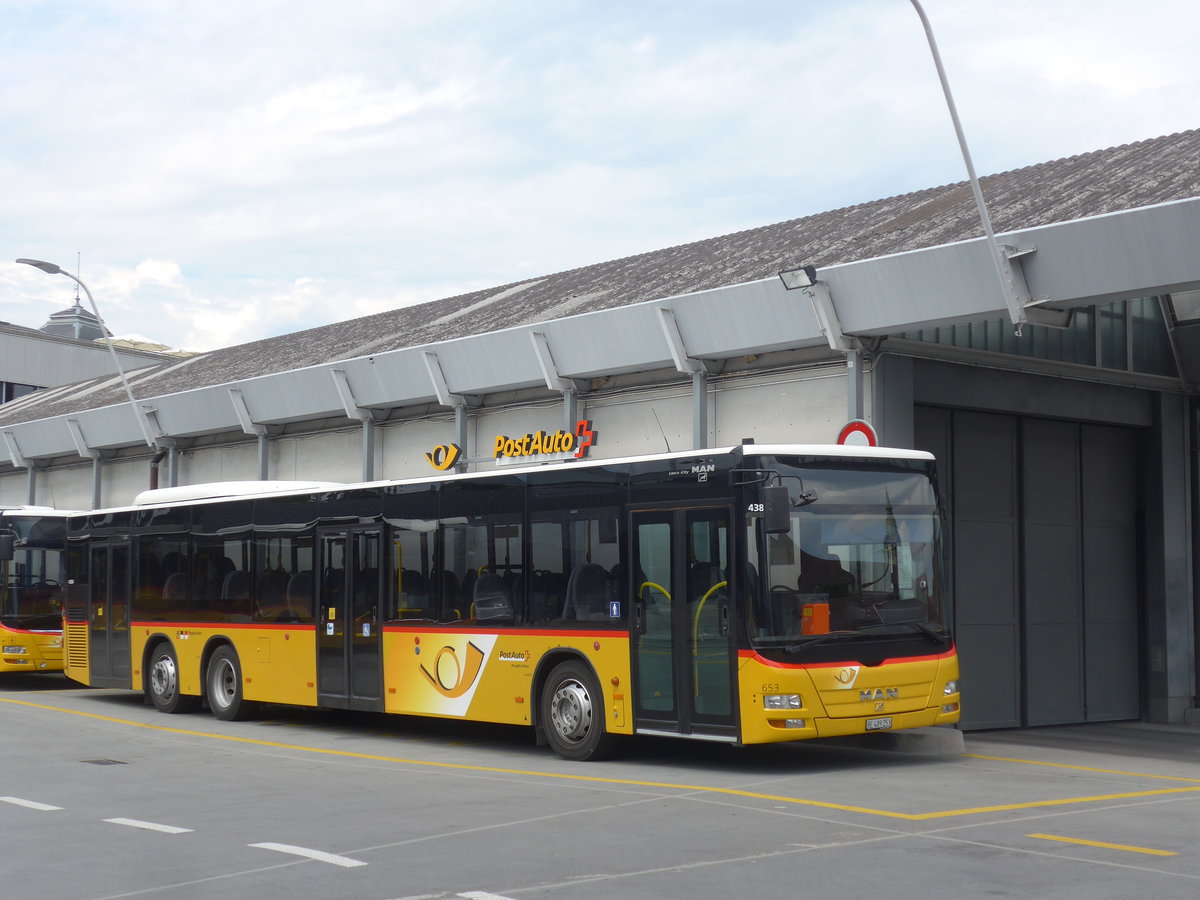 (207'576) - PostAuto Bern - Nr. 653/BE 489'253 - MAN am 8. Juli 2019 in Bern, Postautostation