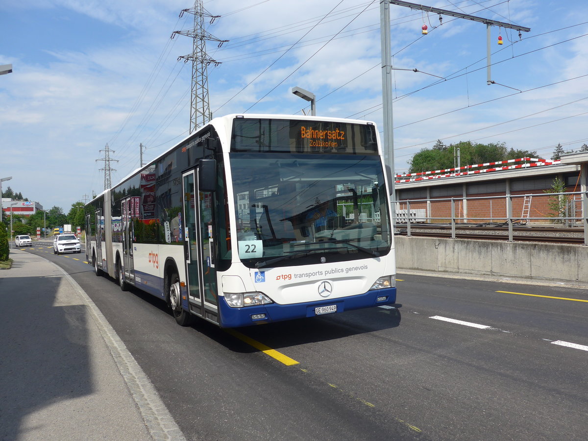 (207'588) - Genve-Tours, Genve - Nr. 1925/GE 960'949 - Mercedes am 8. Juli 2019 beim Bahnhof Zollikofen