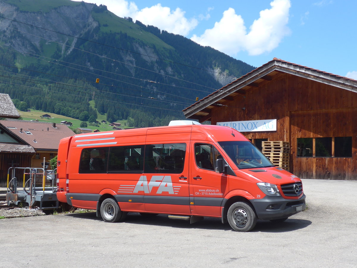 (207'939) - AFA Adelboden - Nr. 29/BE 173'525 - Mercedes am 14. Juli 2019 beim Bahnhof Lenk