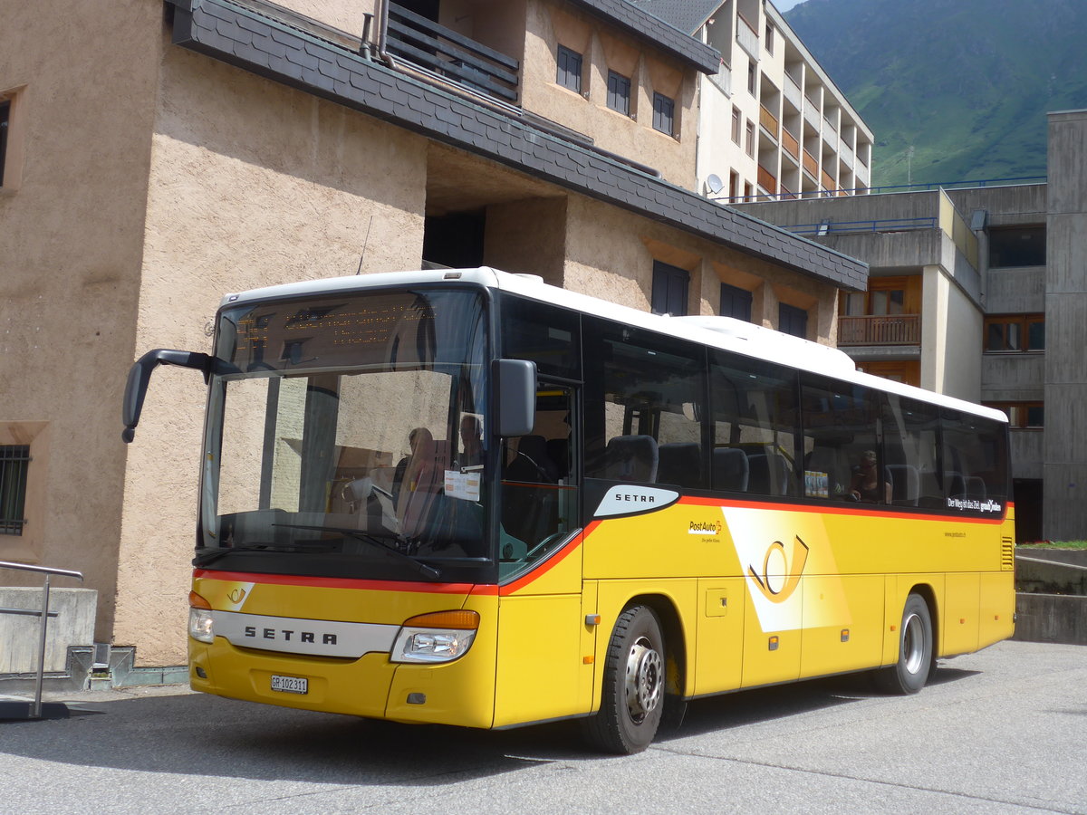 (208'031) - PostAuto Graubnden - GR 102'311 - Setra am 21. Juli 2019 in San Bernardino, Post