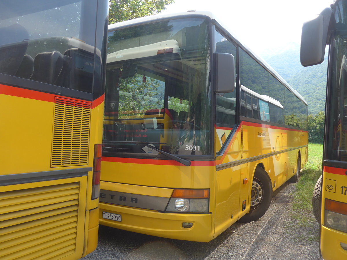 (208'066) - ATV, Rivera - Nr. 14/TI 215'310 - Setra (ex AutoPostale Ticino; ex Marchetti, Airolo) am 21. Juli 2019 in Rivera, Garage