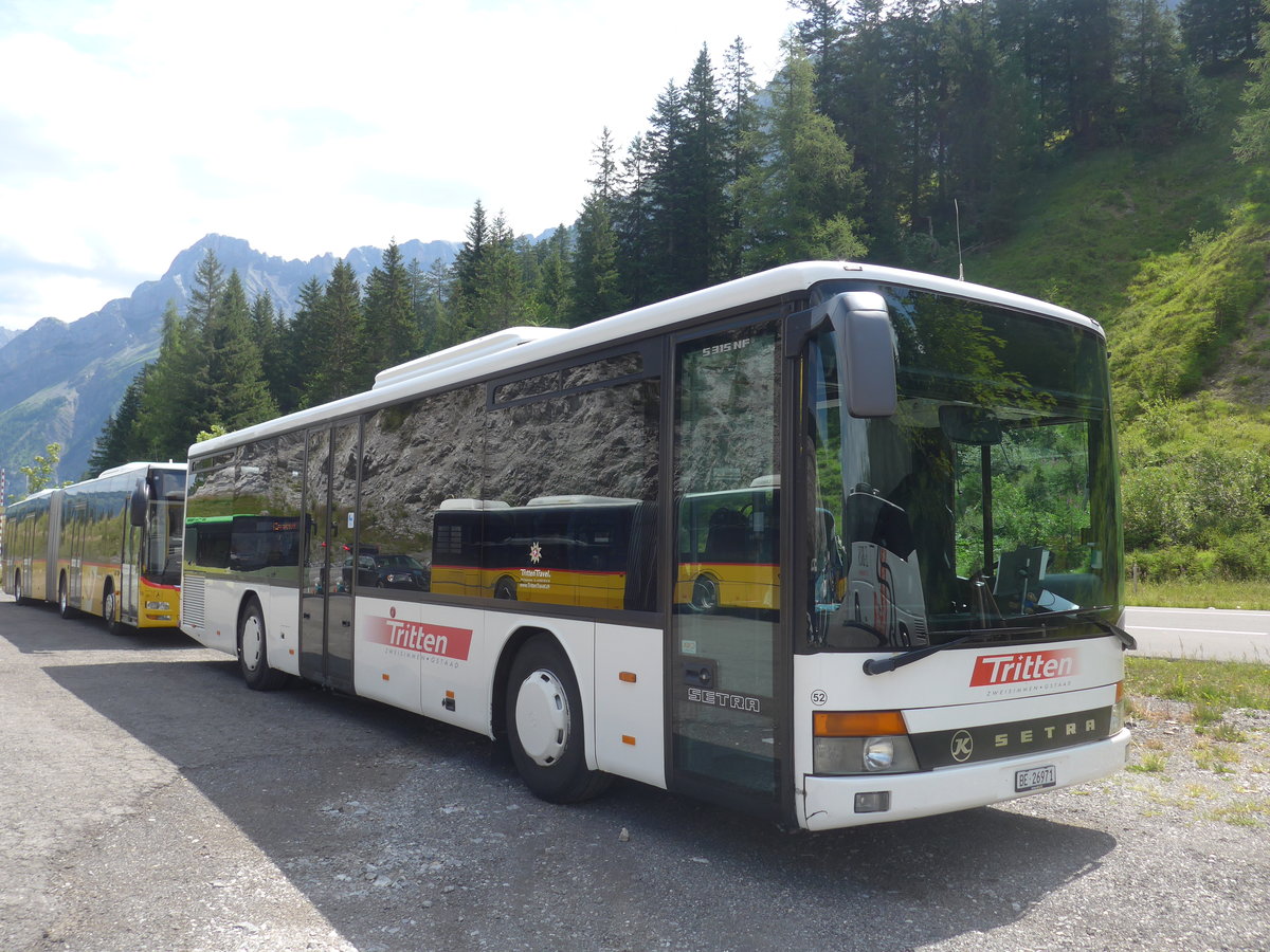 (208'518) - Tritten, Zweisimmen - Nr. 52/BE 26'971 - Setra (ex Interbus, Yverdon Nr. 52; ex AAGL Liestal Nr. 63) am 5. August 2019 in Les Diablerets, Col du Pillon