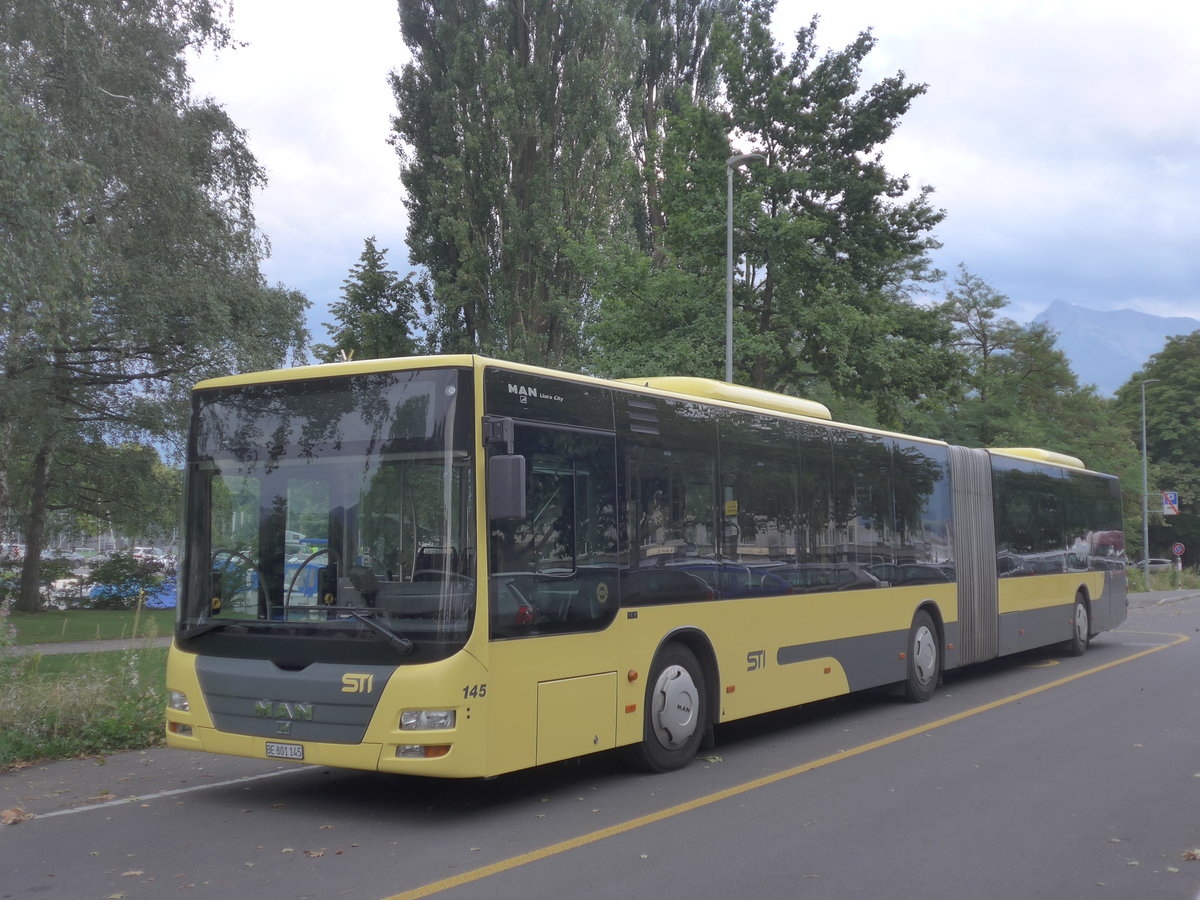 (208'568) - STI Thun - Nr. 145/BE 801'145 - MAN am 7. August 2019 in Thun, Lachen