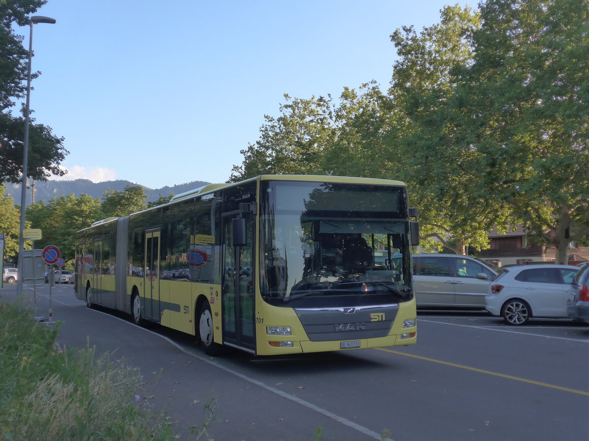 (208'575) - STI Thun - Nr. 701/BE 849'701 - MAN am 8. August 2019 in Thun, Lachen