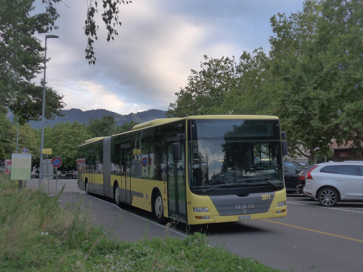 (208'608) - STI Thun - Nr. 140/BE 801'140 - MAN am 10. August 2019 in Thun, Lachen