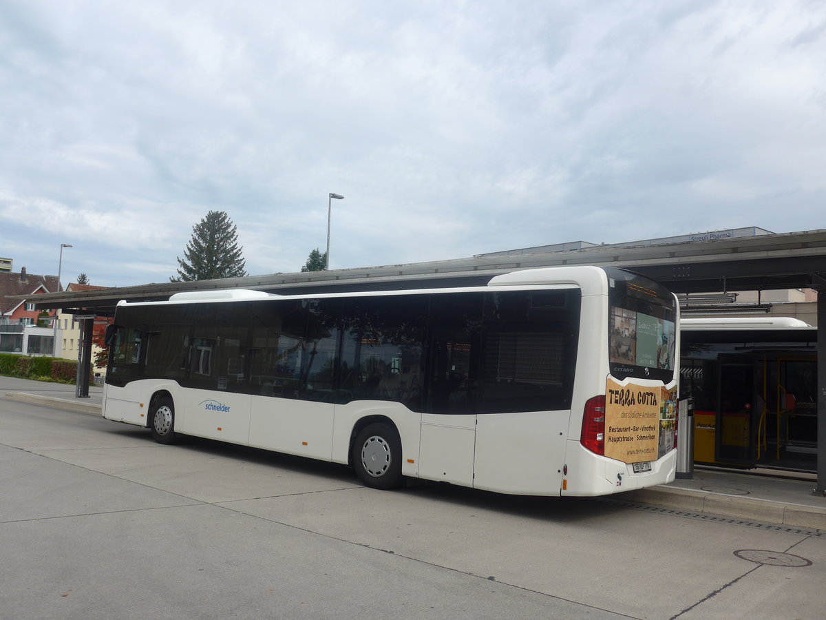 (208'774) - Schneider, Ermenswil - Nr. 2/SG 189'770 - Mercedes am 17. August 2019 beim Bahnhof Uznach