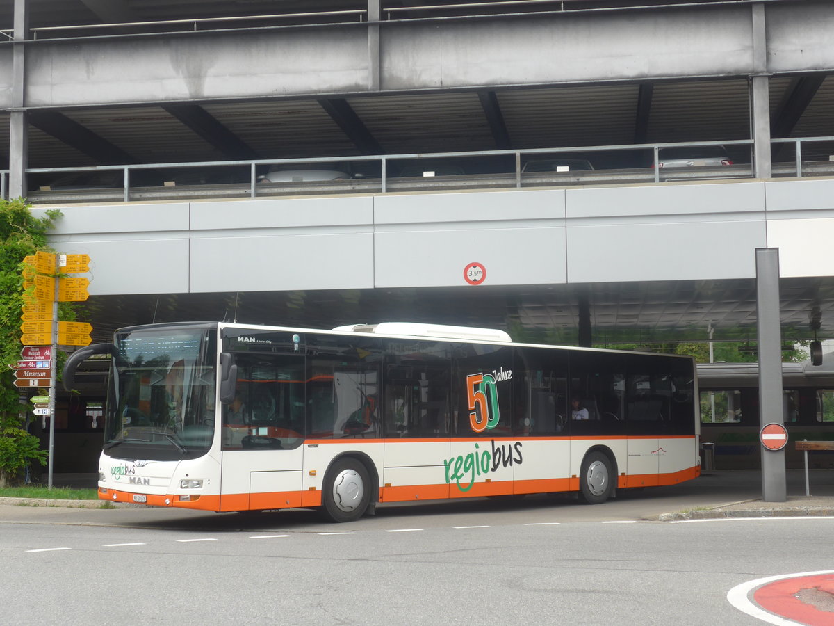 (208'910) - VBH Herisau - Nr. 13/AR 29'378 - MAN am 17. August 2019 beim Bahnhof Herisau