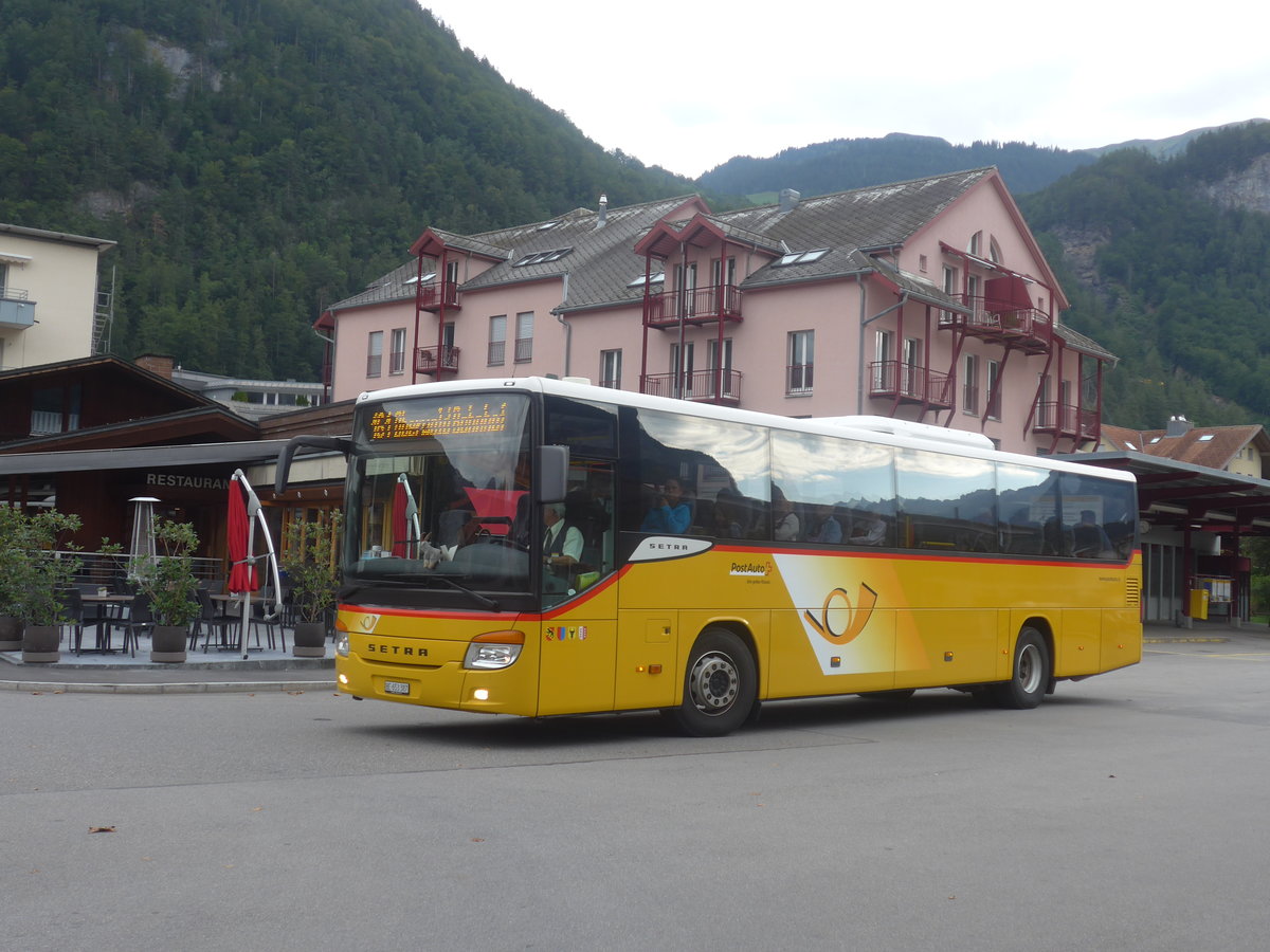 (209'186) - PostAuto Bern - BE 653'387 - Setra am 1. September 2019 in Meiringen, Postautostation