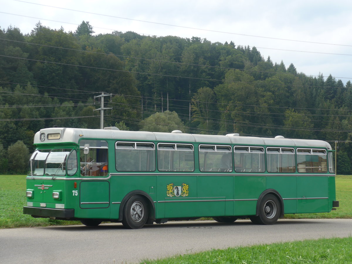 (209'248) - BVB Basel (RWB) - Nr. 75/BE 530'697 - FBW/FHS am 1. September 2019 in Wynigen, Landi