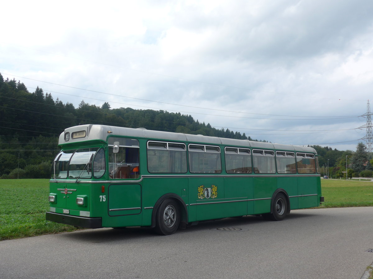 (209'252) - BVB Basel (RWB) - Nr. 75/BE 530'697 - FBW/FHS am 1. September 2019 in Wynigen, Landi