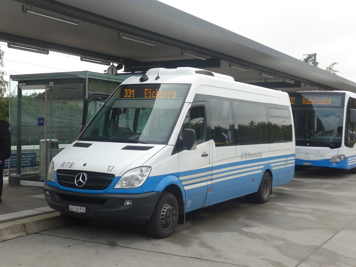 (209'959) - RTB Altsttten - Nr. 17/SG 336'974 - Mercedes am 6. Oktober 2019 beim Bahnhof Altsttten