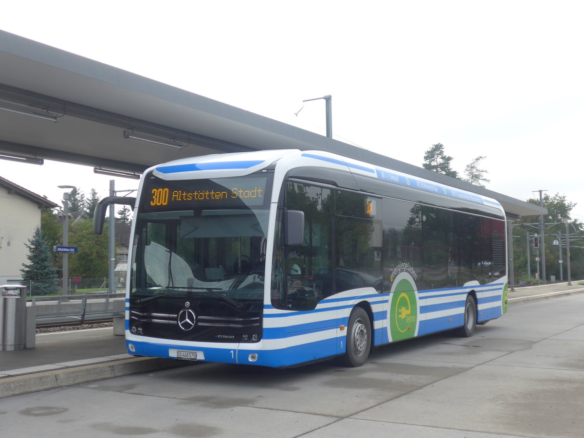 (209'962) - RTB Altsttten - Nr. 1/SG 448'575 - Mercedes am 6. Oktober 2019 beim Bahnhof Altsttten