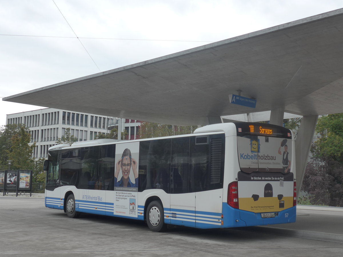 (209'992) - RTB Altsttten - Nr. 57/SG 131'724 - Mercedes am 6. Oktober 2019 beim Bahnhof Buchs