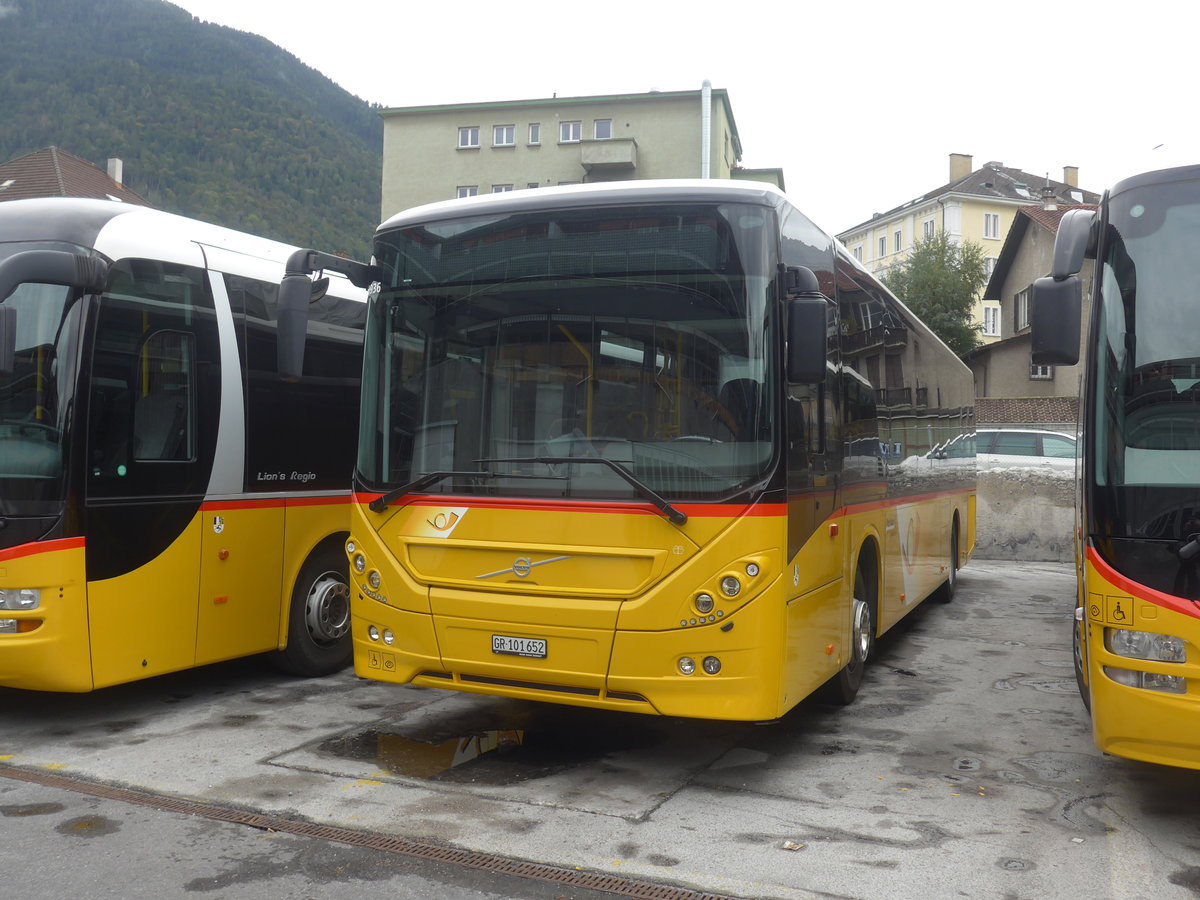 (210'012) - PostAuto Graubnden - GR 101'652 - Volvo am 6. Oktober 2019 in Chur, Garage