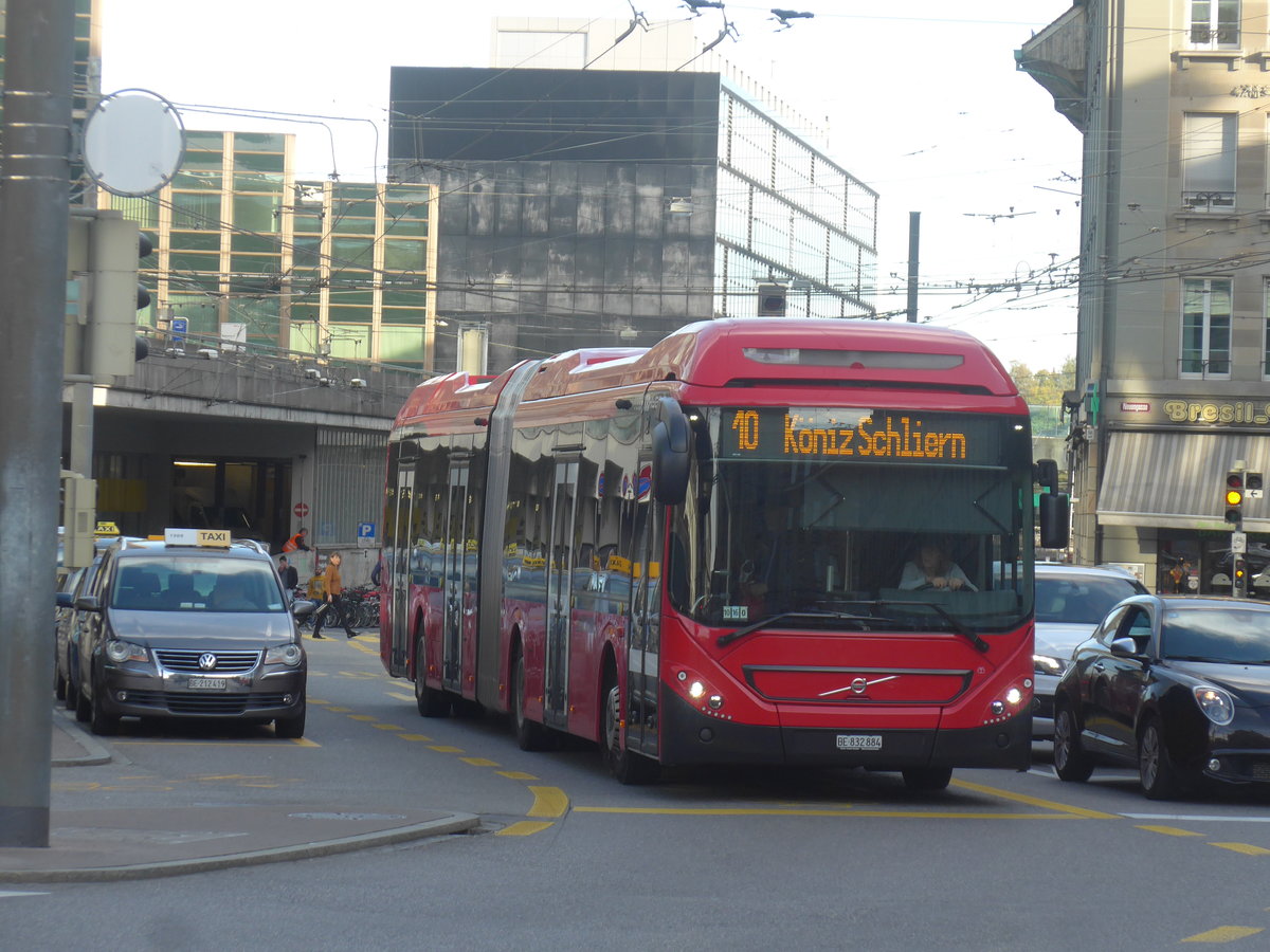 (210'094) - Bernmobil, Bern - Nr. 884/BE 832'884 - Volvo am 12. Oktober 2019 beim Bahnhof Bern