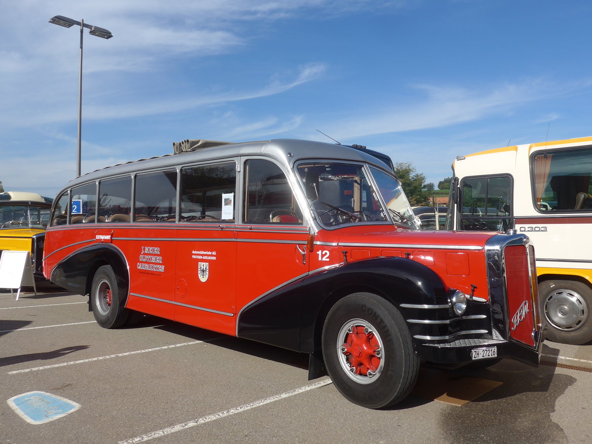 (210'190) - Meier, Grt - Nr. 12/ZH 27'216 - FBW/R&J (ex Wespe, Altsttten; ex AFA Adelboden Nr. 12) am 12. Oktober 2019 in Bern, Westside