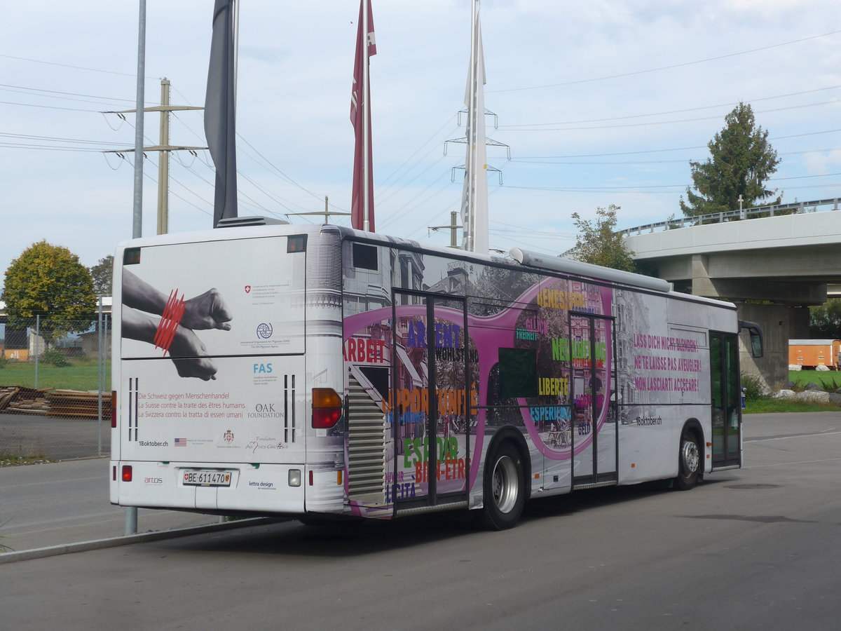 (210'274) - Internationale Organisation fr Migration, Bern - BE 611'470 - Mercedes (ex MBC Morges) am 12. Oktober 2019 in Kerzers, Interbus