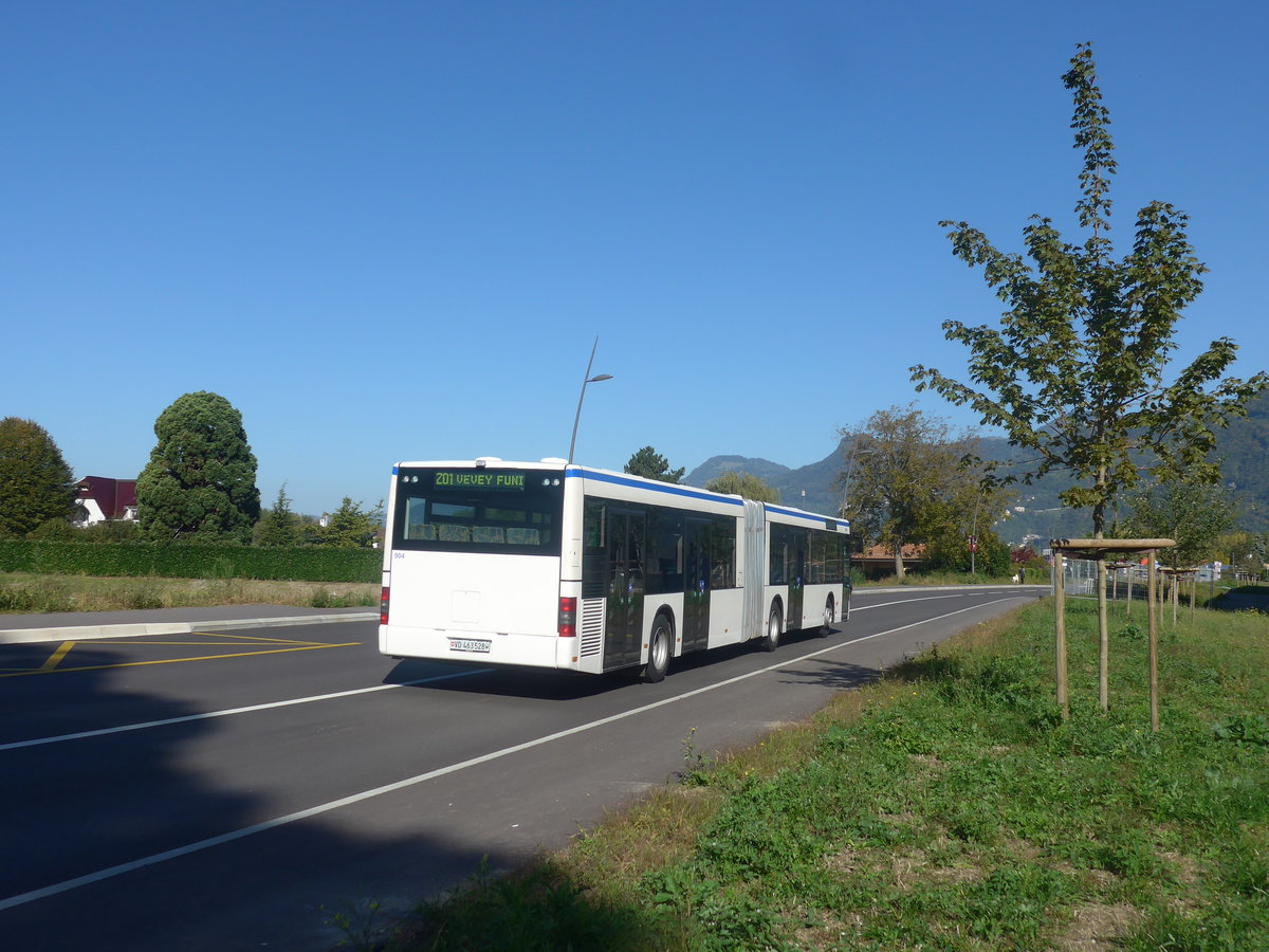 (210'311) - VMCV Clarens - Nr. 904/VD 463'528 - MAN (ex transN, La Chaux-de-Fonds Nr. 241; ex TN Neuchtel Nr. 241) am 14. Oktober 2019 in Rennaz, Hpital