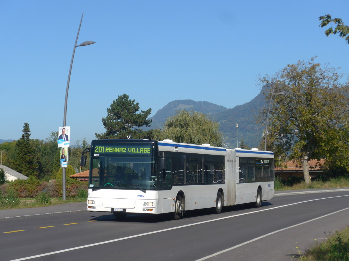 (210'318) - VMCV Clarens - Nr. 906/VD 454'846 - MAN (ex transN, La Chaux-de-Fonds Nr. 243; ex TN Neuchtel Nr. 243) am 14. Oktober 2019 in Rennaz, Hpital