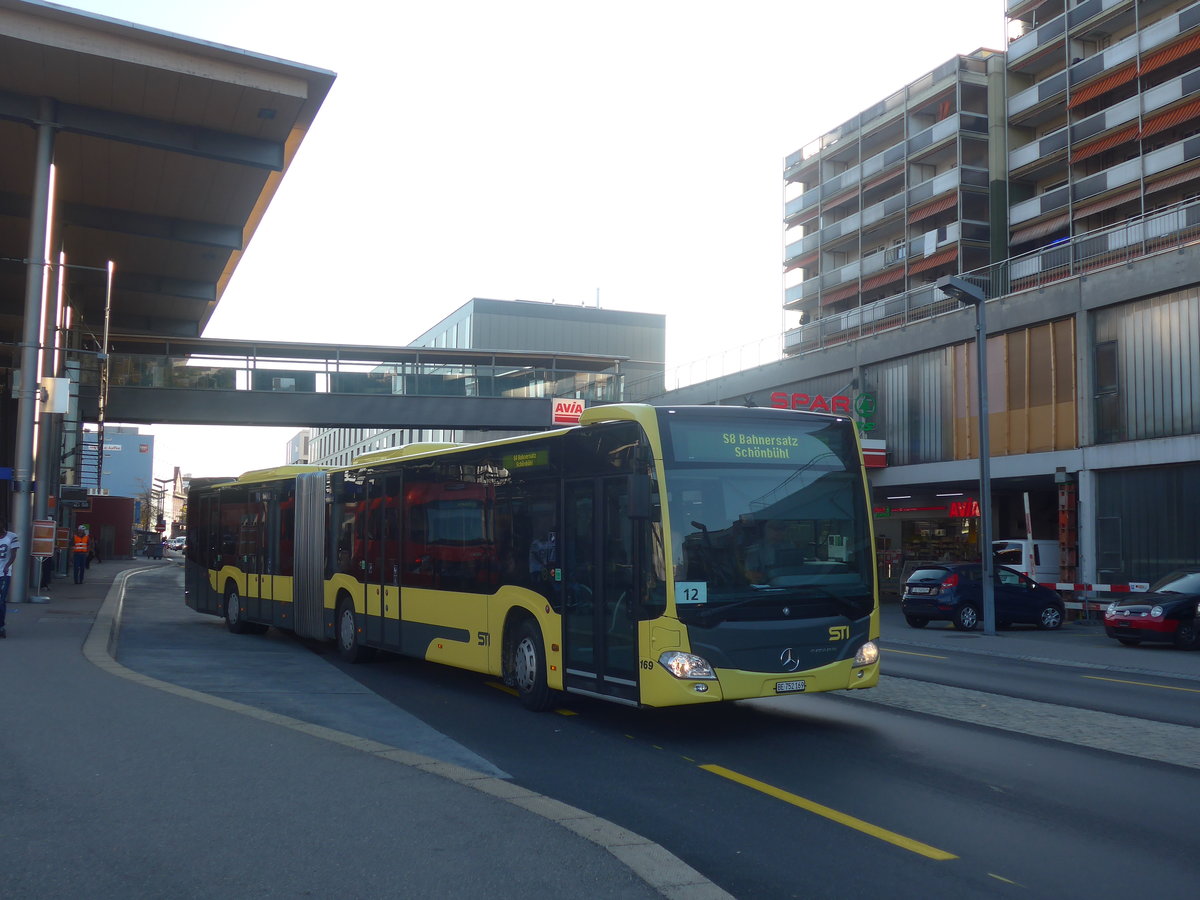 (210'343) - STI Thun - Nr. 169/BE 752'169 - Mercedes am 14. Oktober 2019 beim Bahnhof Zollikofen