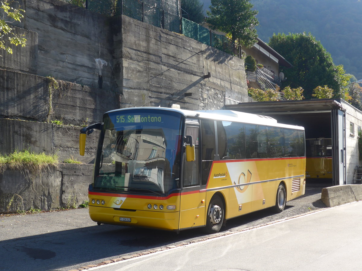 (210'525) - Autopostale, Muggio - TI 126'242 - Neoplan (ex Schera, Muggio) am 26. Oktober 2019 in Muggio, Garage