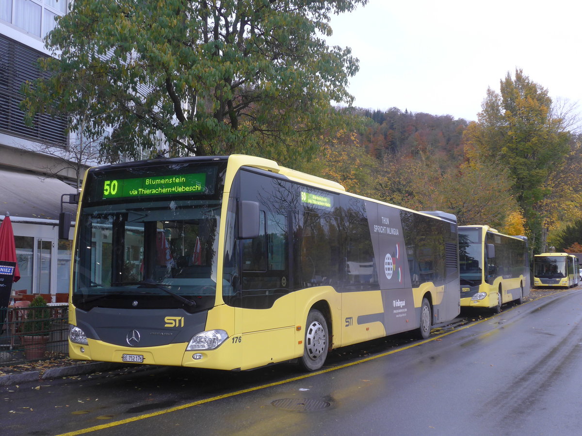 (210'755) - STI Thun - Nr. 176/BE 752'176 - Mercedes am 3. November 2019 bei der Schifflndte Thun