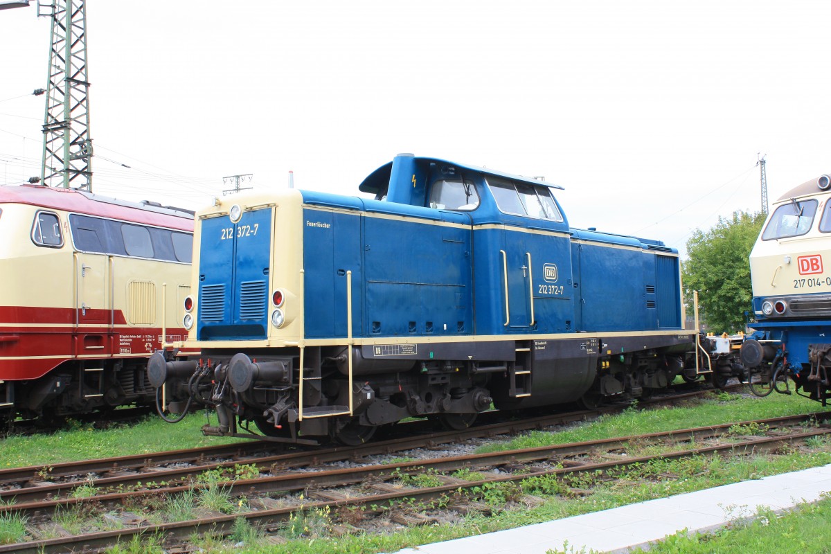 212 372-7 ist im  DB Museum Koblenz-Ltzel abgestellt.  Aufgenommen am 22. August 2014.