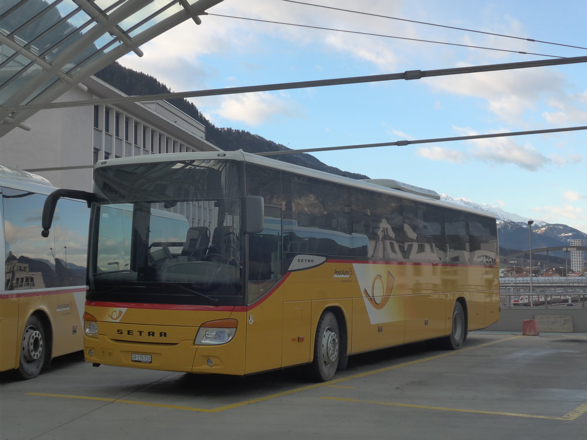 (212'551) - PostAuto Graubnden - GR 179'710 - Setra am 7. Dezember 2019 in Chur, Postautostation