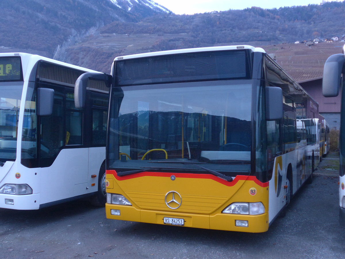 (212'821) - Buchard, Leytron - Nr. 92/VS 84'253 - Mercedes (ex BLT Oberwil Nr. 44) am 8. Dezember 2019 in Leytron, Garage