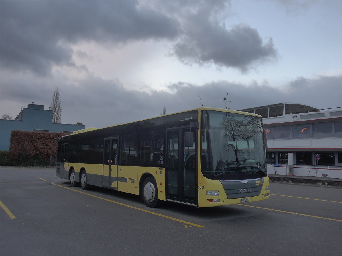 (212'866) - STI Thun - Nr. 188/BE 804'188 - MAN am 14. Dezember 2019 bei der Schifflndte Thun