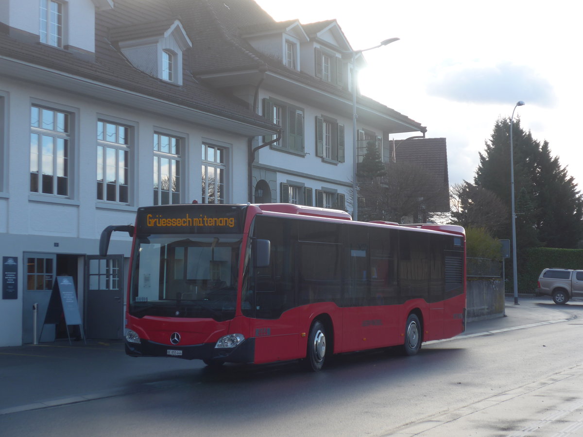 (212'886) - Bernmobil, Bern - Nr. 444/BE 855'444 - Mercedes am 14. Dezember 2019 beim Bahnhof Mnsingen