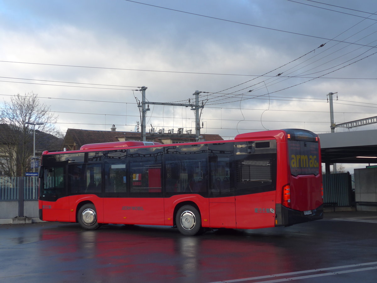 (212'897) - Bernmobil, Bern - Nr. 444/BE 855'444 - Mercedes am 14. Dezember 2019 beim Bahnhof Mnsingen