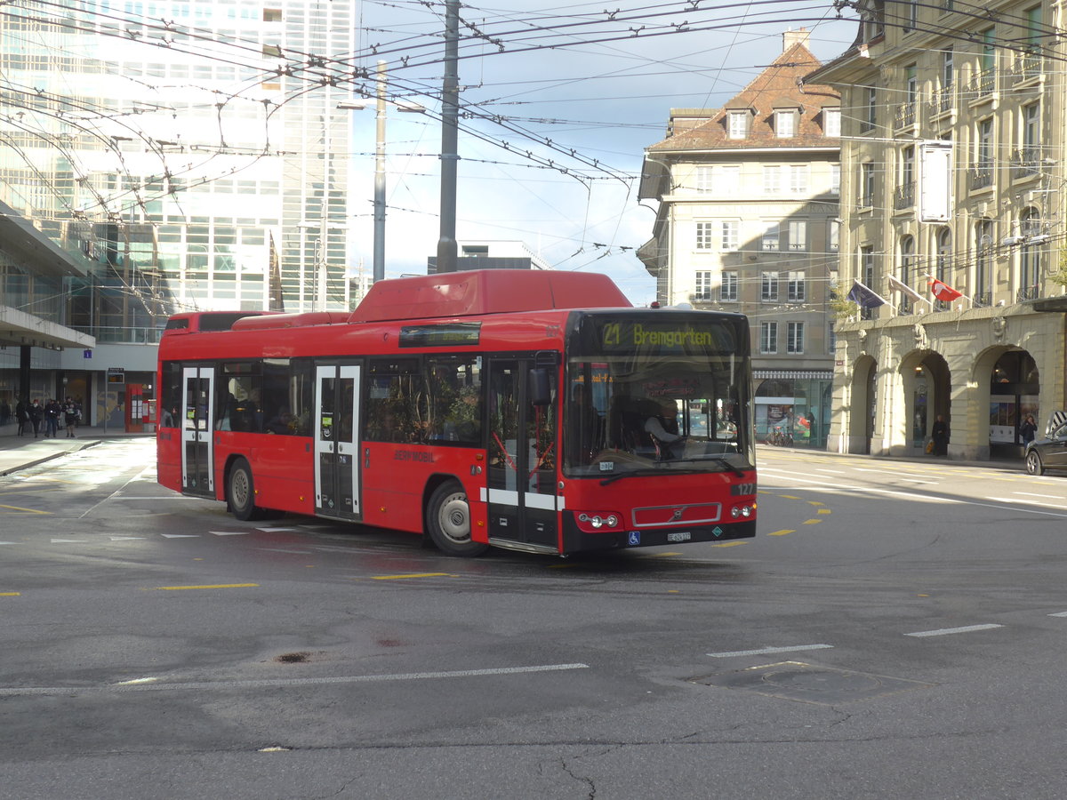 (212'947) - Bernmobil, Bern - Nr. 127/BE 624'127 - Volvo am 14. Dezember 2019 beim Bahnhof Bern