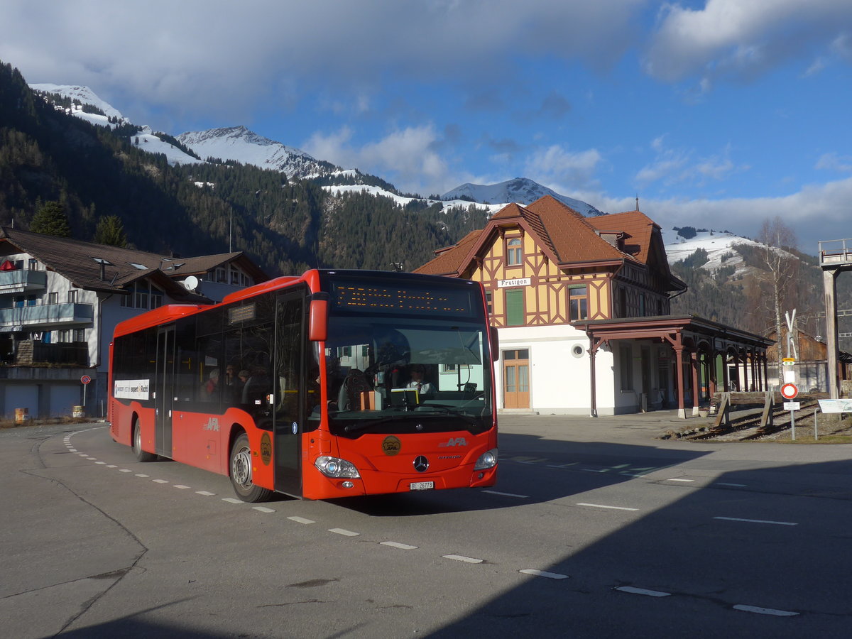 (213'134) - AFA Adelboden - Nr. 27/BE 26'773 - Mercedes am 25. Dezember 2019 in Frutigen, Alter Bahnhof