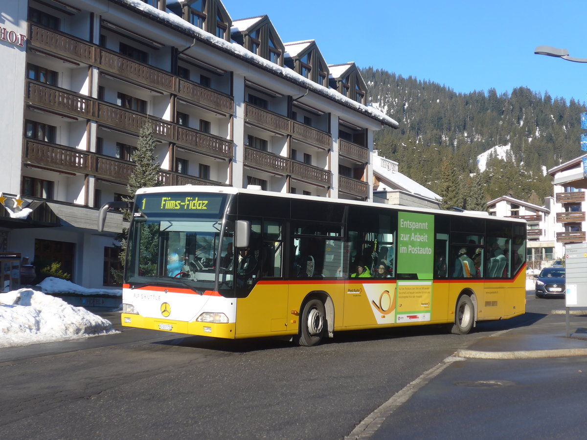 (213'243) - PostAuto Nordschweiz - AG 507'750 - Mercedes (ex Kuhn, Merenschwand; ex PostAuto Nordschweiz) am 1. Januar 2020 in Laax, Bergbahnen