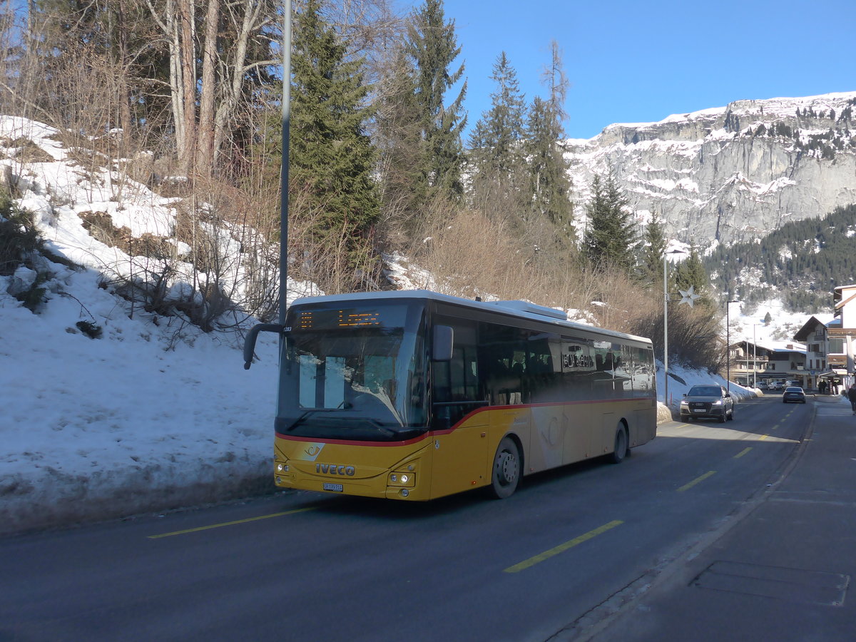 (213'256) - PostAuto Graubnden - GR 179'714 - Iveco am 1. Januar 2020 in Flims, Via Nova