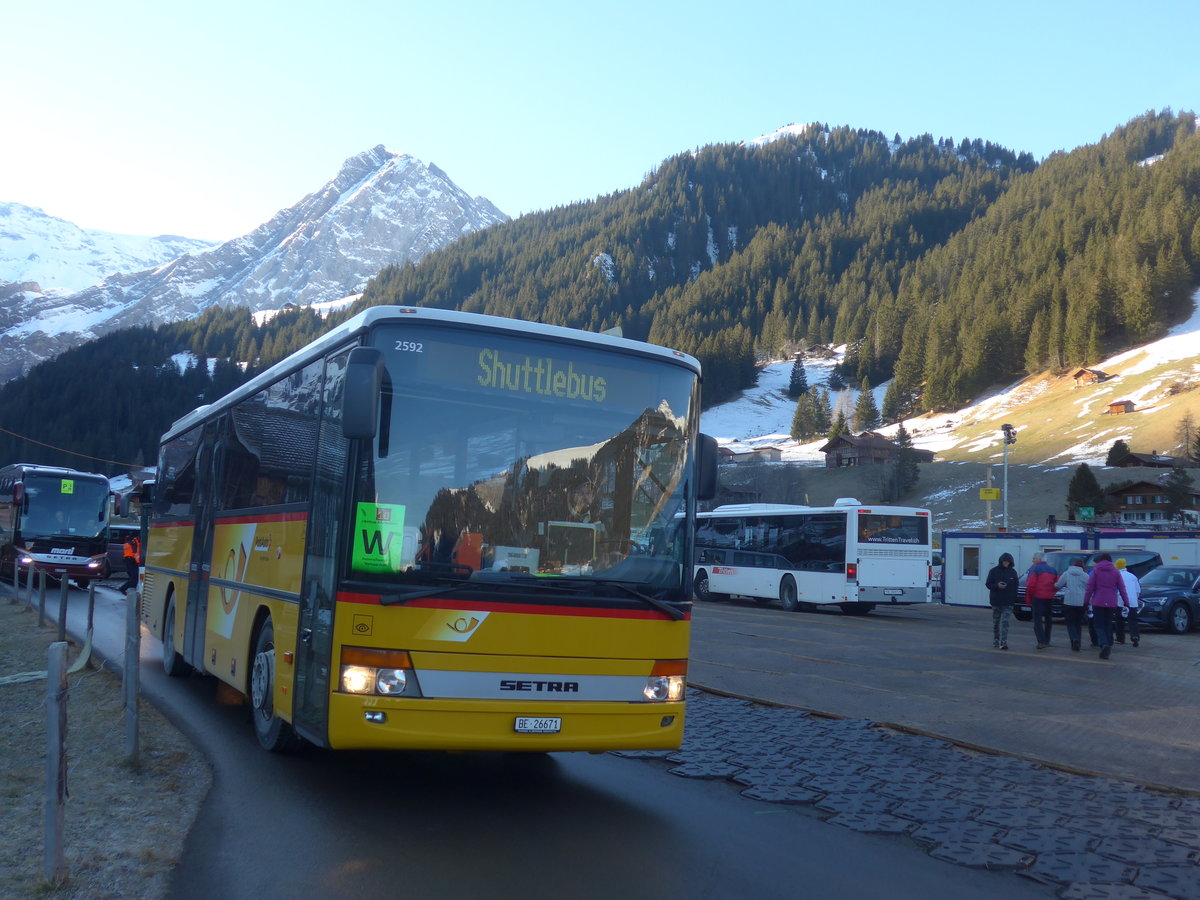 (213'569) - Spring, Schwenden - BE 26'671 - Setra am 11. Januar 2020 in Adelboden, Weltcup