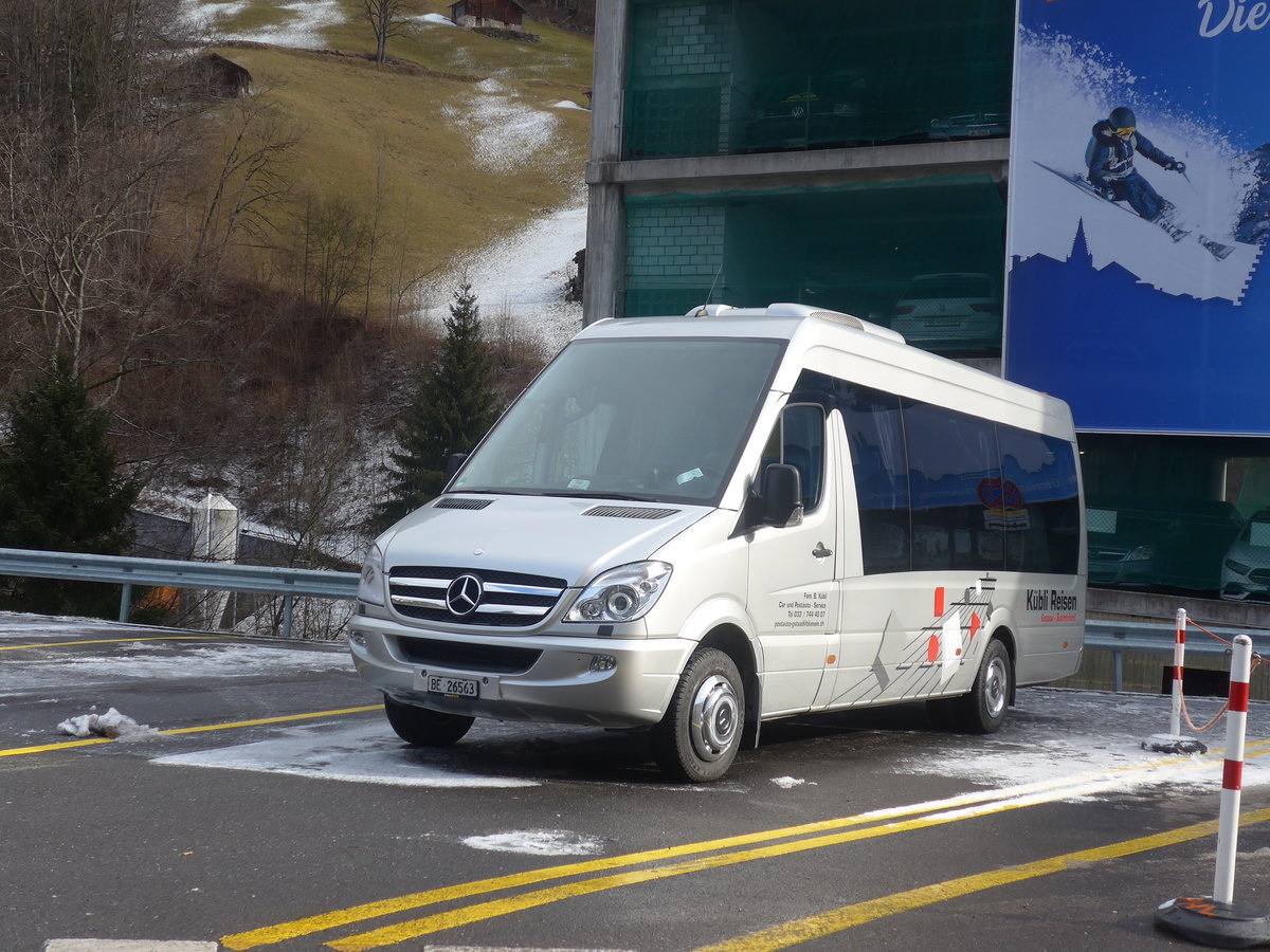 (213'924) - Kbli, Gstaad - BE 26'563 - Mercedes am 19. Januar 2020 in Lauterbrunnen, Parkhaus