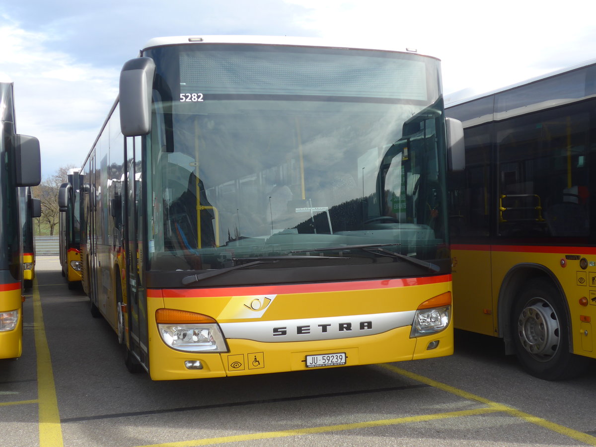 (214'271) - CarPostal Ouest - JU 59'239 - Setra (ex Nr. 23) am 16. Februar 2020 in Develier, Parkplatz