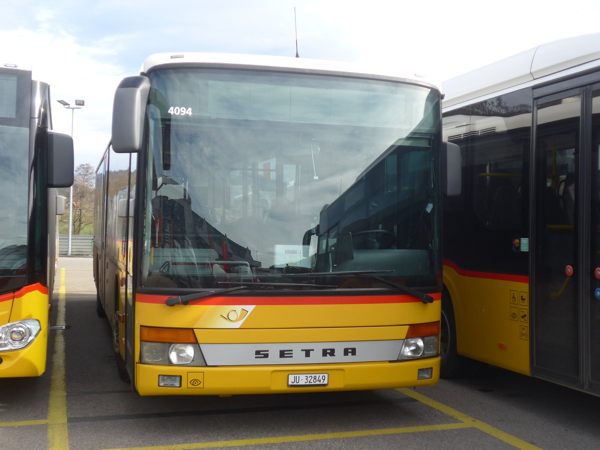 (214'277) - CarPostal Ouest - JU 32'849 - Setra (ex Nr. 18) am 16. Februar 2020 in Develier, Parkplatz