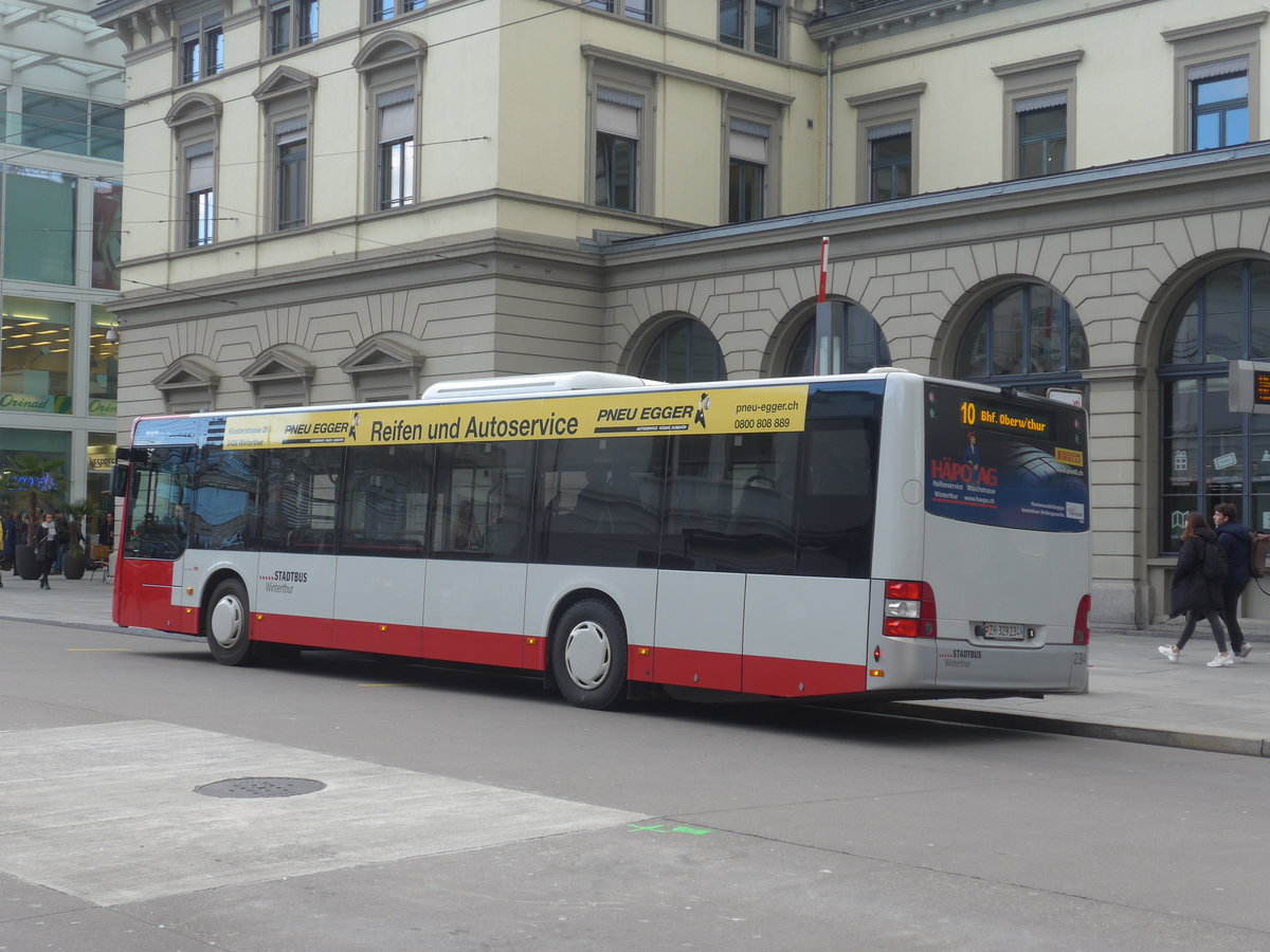 (214'444) - SW Winterthur - Nr. 234/ZH 329'234 - MAN am 18. Februar 2020 beim Hauptbahnhof Winterthur