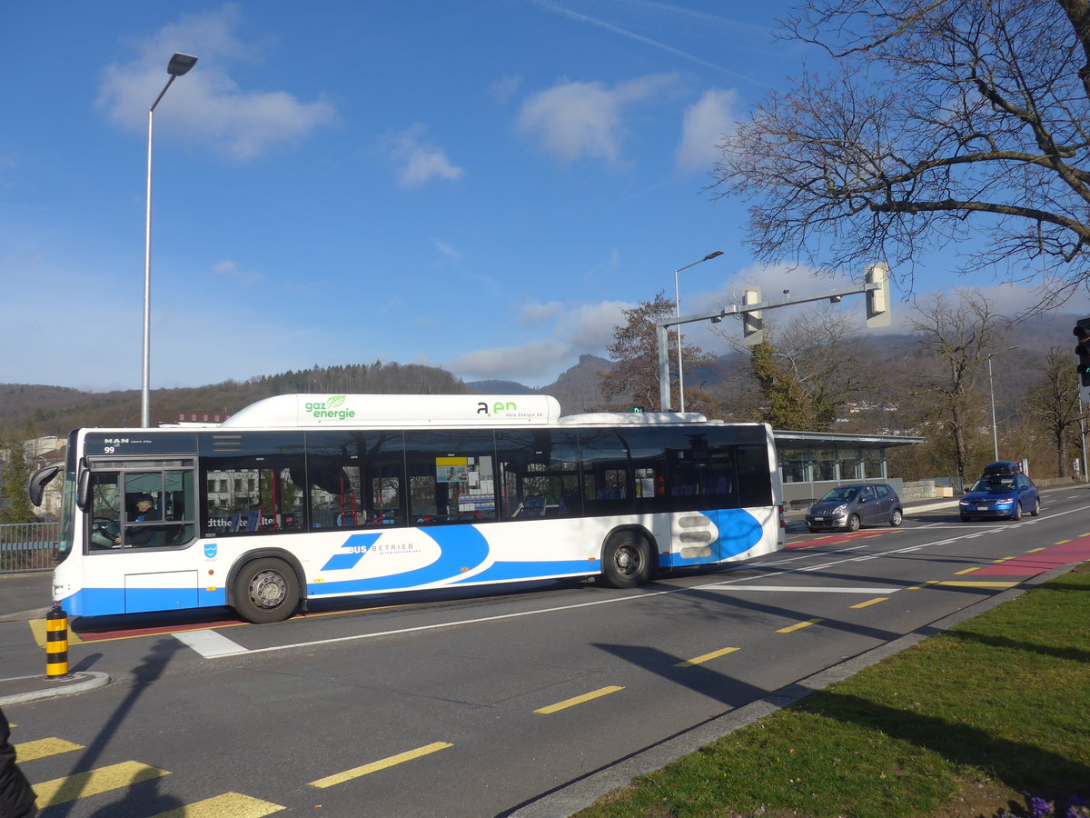 (214'559) - BOGG Wangen b.O. - Nr. 99/SO 20'378 - MAN am 20. Februar 2020 beim Bahnhof Olten