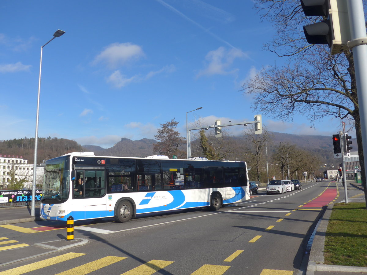 (214'562) - BOGG Wangen b.O. - Nr. 97/SO 129'951 - MAN am 20. Februar 2020 beim Bahnhof Olten