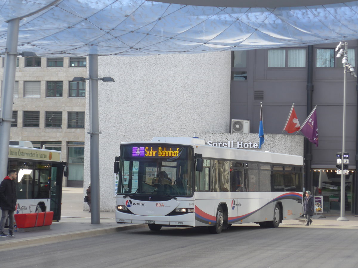 (214'615) - BBA Aarau - Nr. 156/AG 368'156 - Scania/Hess am 20. Februar 2020 beim Bahnhof Aarau