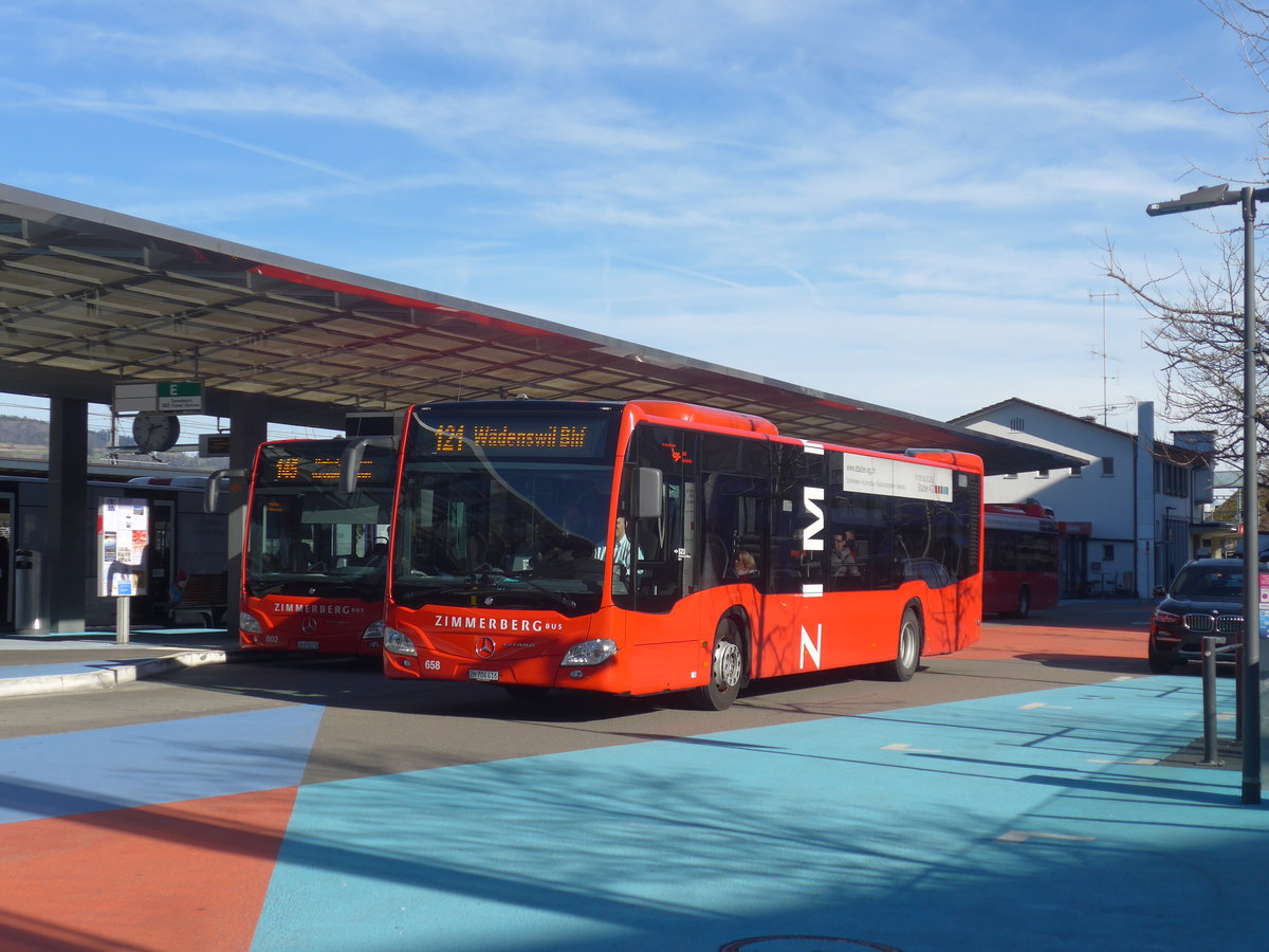 (214'666) - AHW Horgen - Nr. 658/ZH 704'416 - Mercedes am 20. Februar 2020 beim Bahnhof Horgen