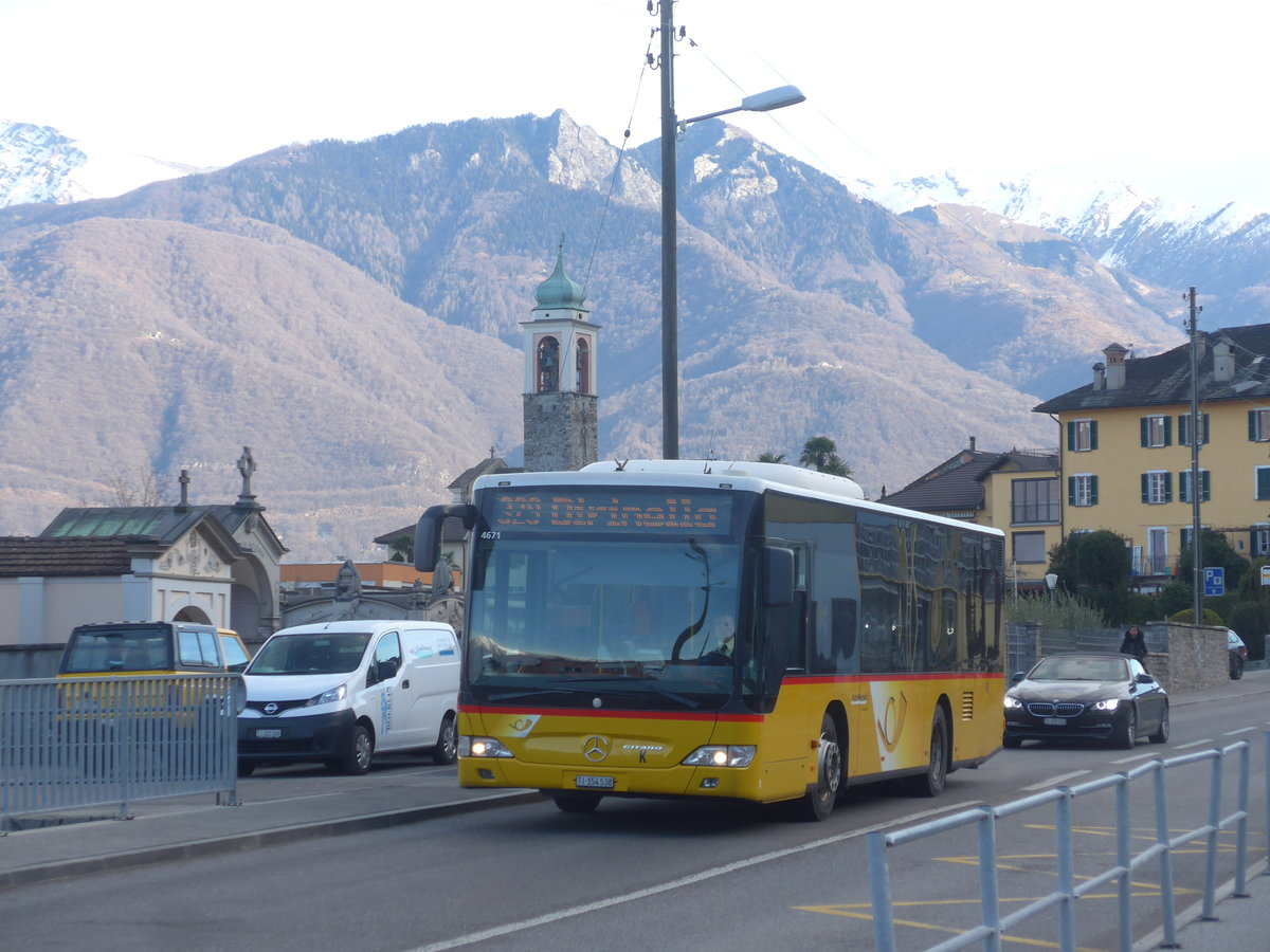 (214'706) - TP Gambarogno, Vira - TI 154'538 - Mercedes (ex Martignoni, Vira) am 21. Februar 2020 in Vira, La Riva