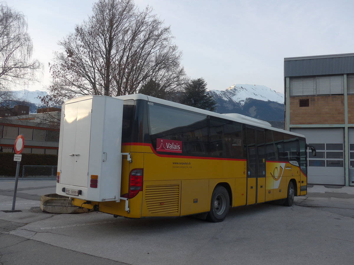 (214'841) - Evquoz, Erde - VS 16'098 - Setra am 22. Februar 2020 in Sion, alte Ortsbusgarage