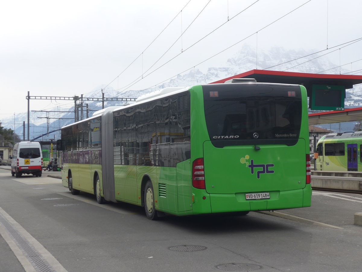 (214'900) - TPC Aigle - Nr. 305/VD 619'148 - Mercedes (ex Hrmann&Shne, D-Hamburg) am 29. Februar 2020 beim Bahnhof Aigle